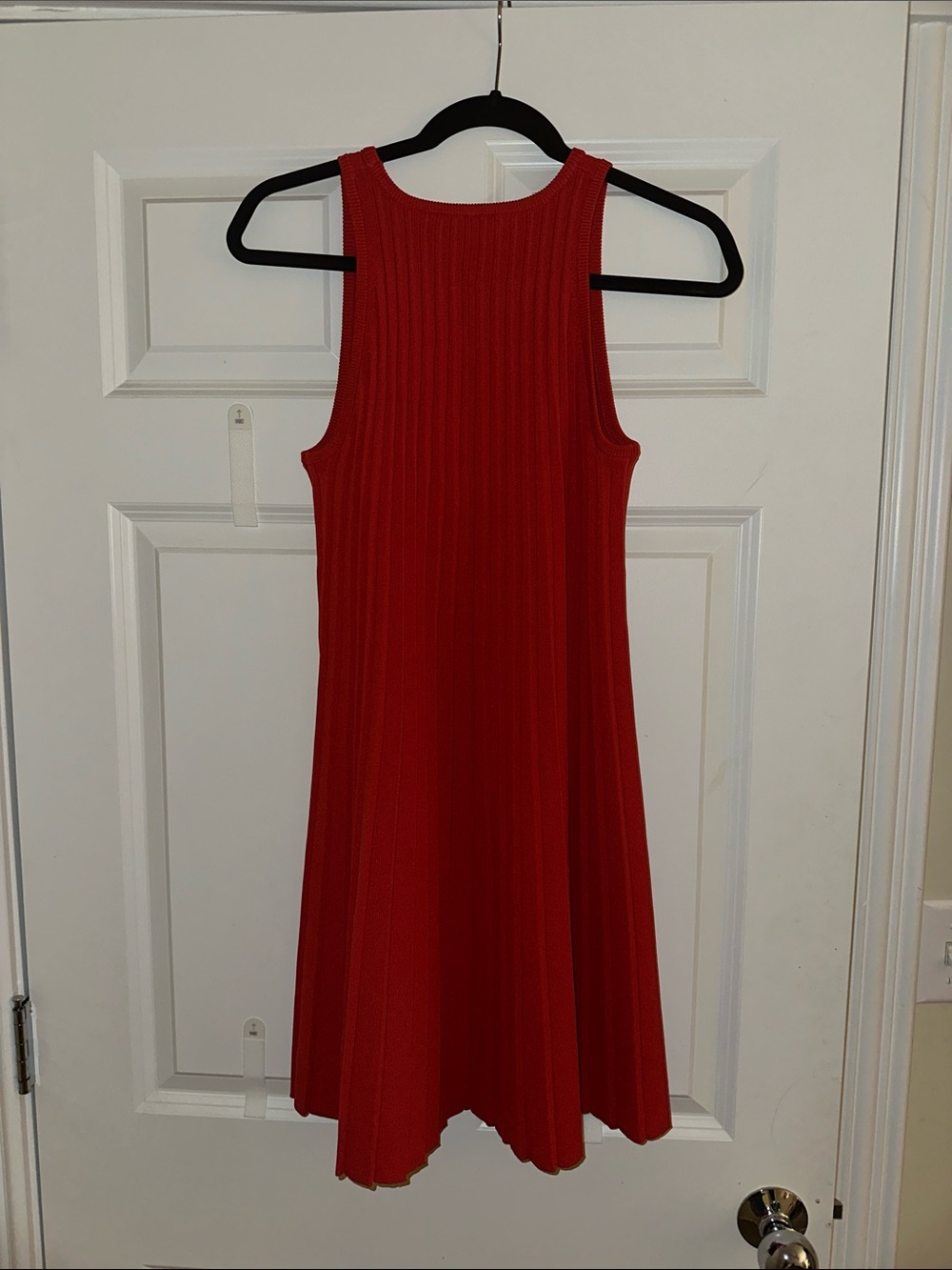 English Factory Red Ribbed Tank Mini Dress